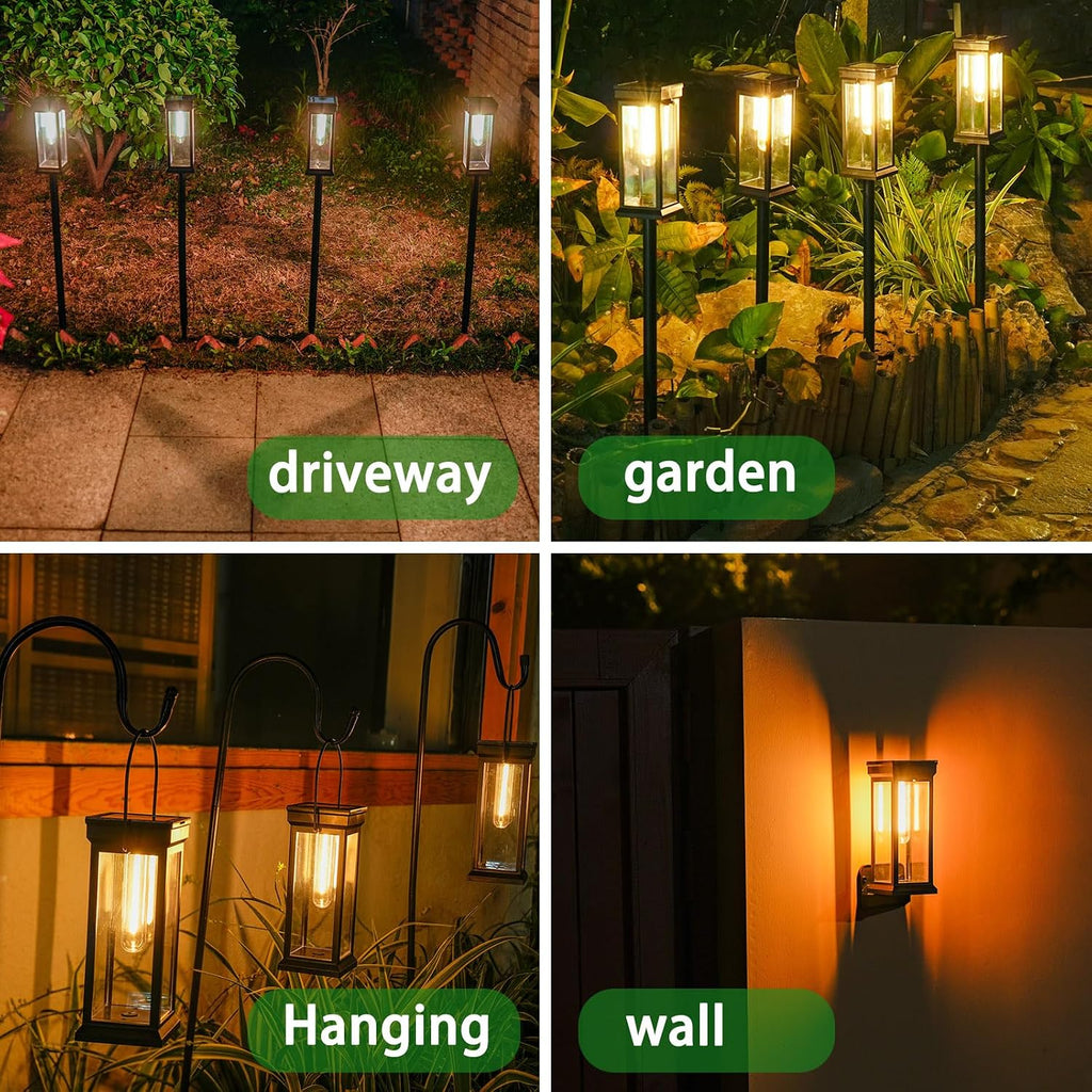 8-Pack IP65 Solar Pathway Lights for Garden & Walkway