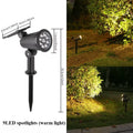 Adjustable RGB Solar Landscape Spotlights, 9 LED