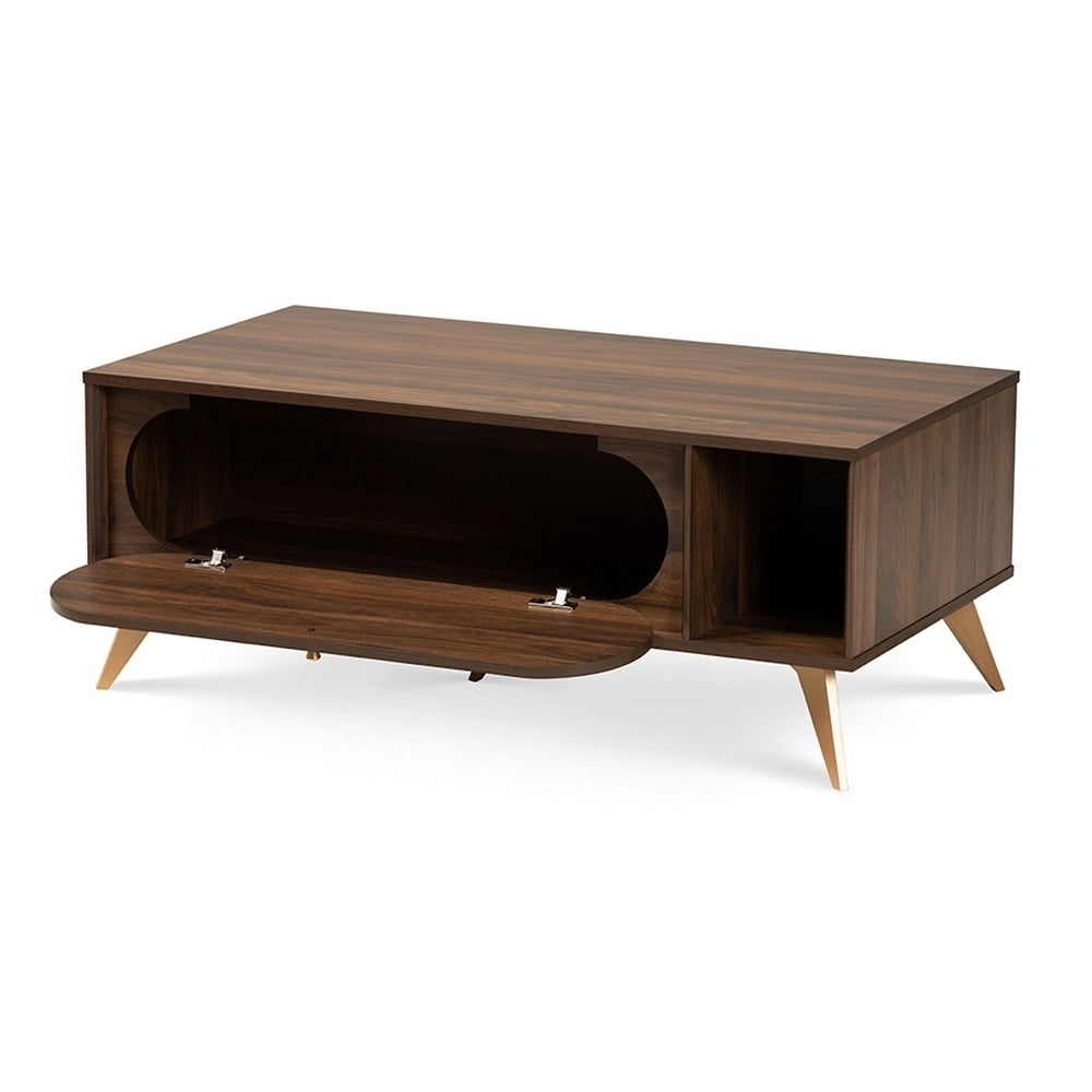 Edel Walnut Coffee Table with Hidden Storage