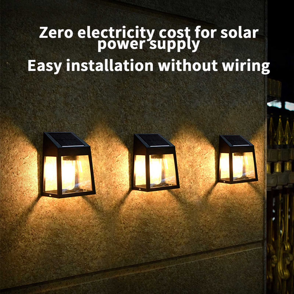 under $5 2 Pack Solar Wall Lanterns Outdoor, Wireless Dusk to Dawn Motion Sensor LED Sconce Lights Waterproof, Exterior Front Porch Security Lamps Wall Mount Patio Fence