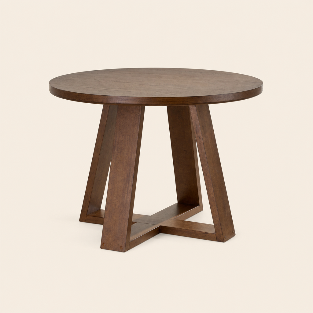 Ezra 45-Inch Round Walnut Dining Table