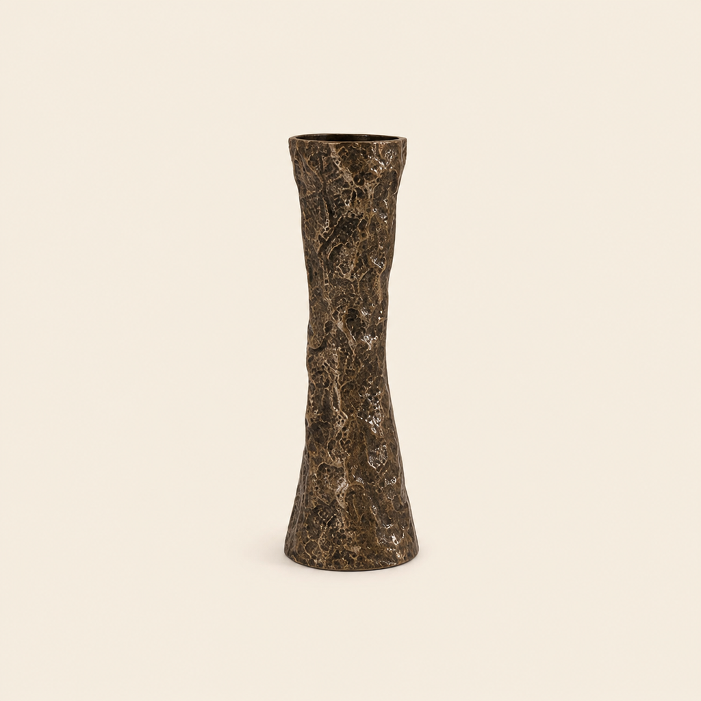 16-Inch Bronze Handmade Aluminum Candle Holder